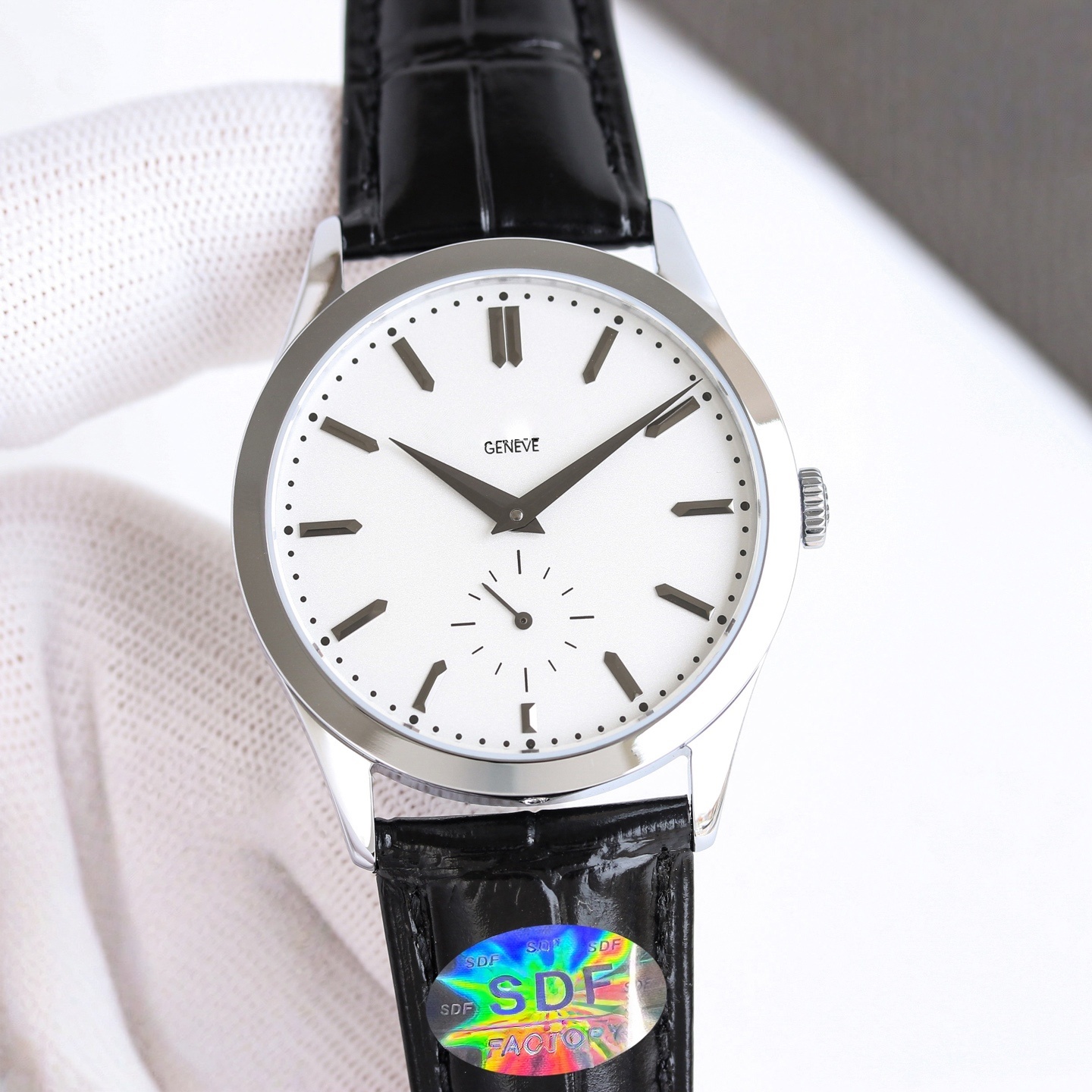 Calatrava Ref. 6196 Luxury Mens Watch 38mm Moissanite Cal.30-255 PS Swiss Hand-winding Mississippiensis Alligator Leather Designer Waterproof Watches