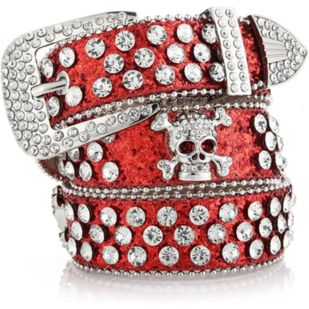 Vintage Skull Buckle Waist Belts For Women Wide Buckle Belt For Cowboy Cowgirl Strap Female Jeans Skirt Waistband Shinning Rh 260302
