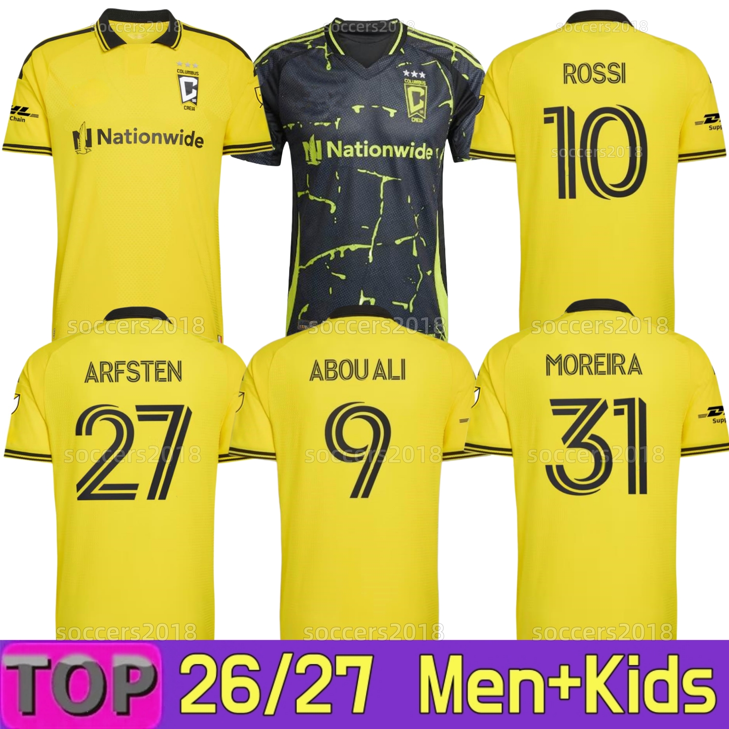 25 26 27 Columbus Crew SC Soccer Jerseys ROSSI ABOUALI ZELARAYAN CUCHO MOREIRA 2025 Jonathan MORRIS RAMIREZ DEGENEK 2026 2027 Home Away Football Shirt men kids kit