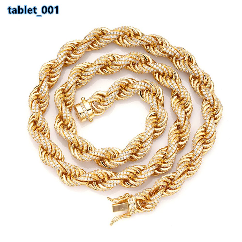 Hip Hop 925 Silver VVS D Color Moissanite Bracelet Bangle Anklet Necklace Choker Men Jewelry 6MM 8MM10MM 12MM Iced Out Rope Chai