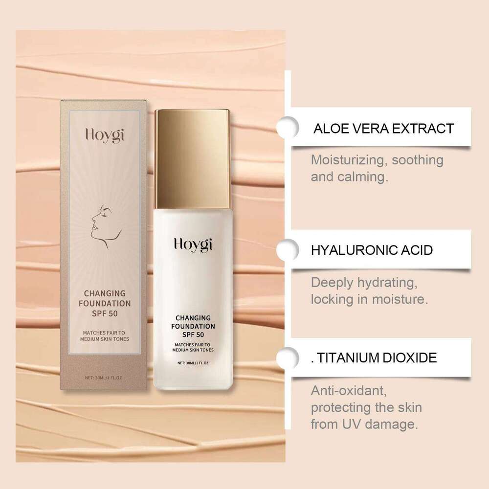 HOYGI Protective concealing foundation light matte mild moisturizing brightening sooth skin-fitting suitable for oily dry skin 26L0306