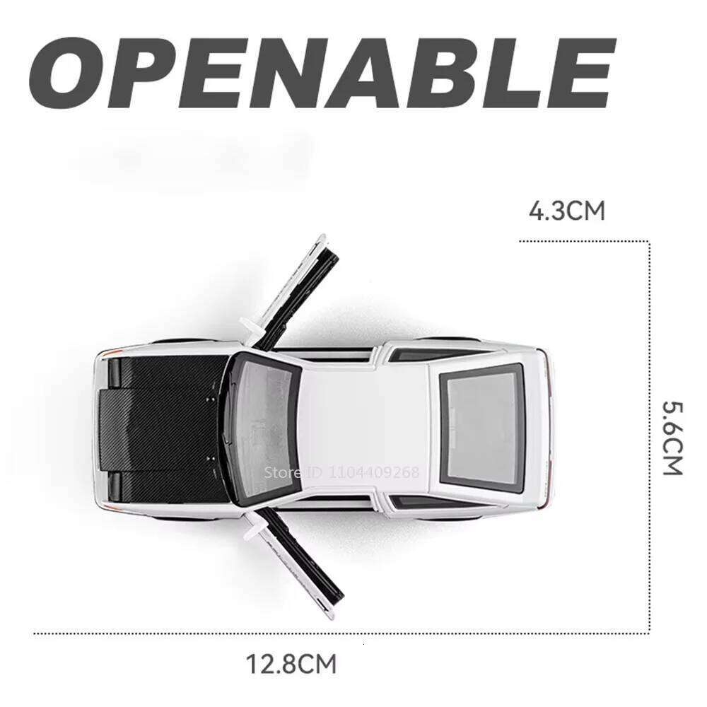 1:36 Scale AE86 911 Alloy Diecast Model Toys Cars Doors Opened with Sound Light Pull Back Miniature Vehices Children's Toy Gifts Z260307