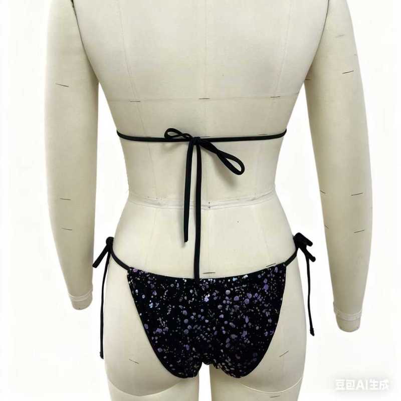 Women's Swimwear 2026 New Island Style Two-Piece Swimsuit for Women with Metal Buckles, Sexy Vacation Bikini