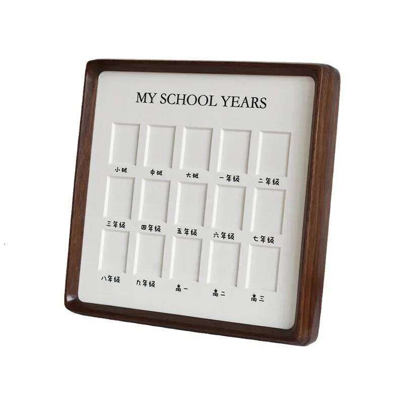 For Solid Wood Photo for Graduation and ID Pictures 1-Inch & 2-Inch Document Storage Elegant Display Frame Home Decor H260306