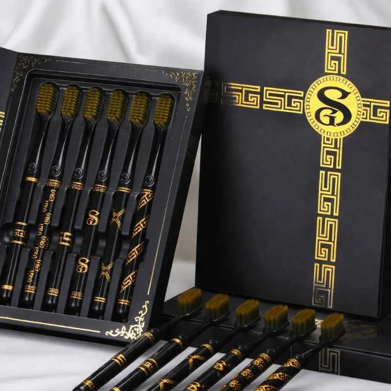 6 in a box High quality soft luxury bristle toothbrush with high-quality soft bristles for home use for couples andT260307