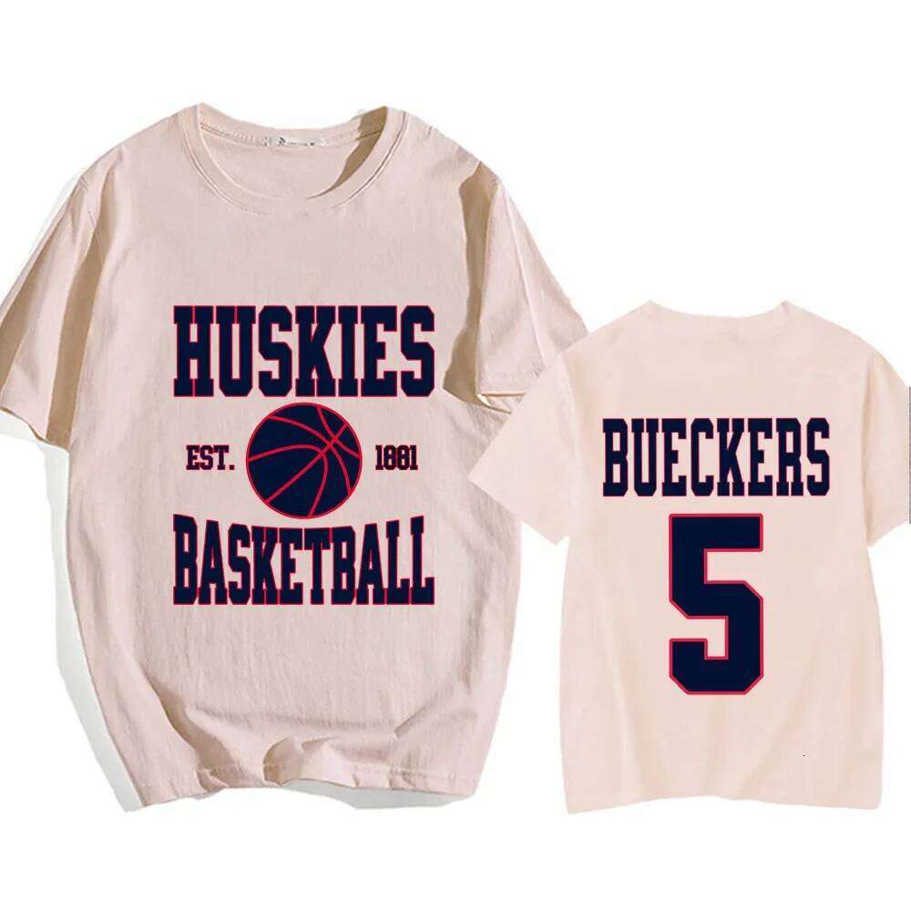 Paige Bueckers Number 5 T-shirts Double Side Graphic Printing Tee-shirt Short Sleeve Comfortable Tshirts Men/Women Tees XJ260306 XJ260306