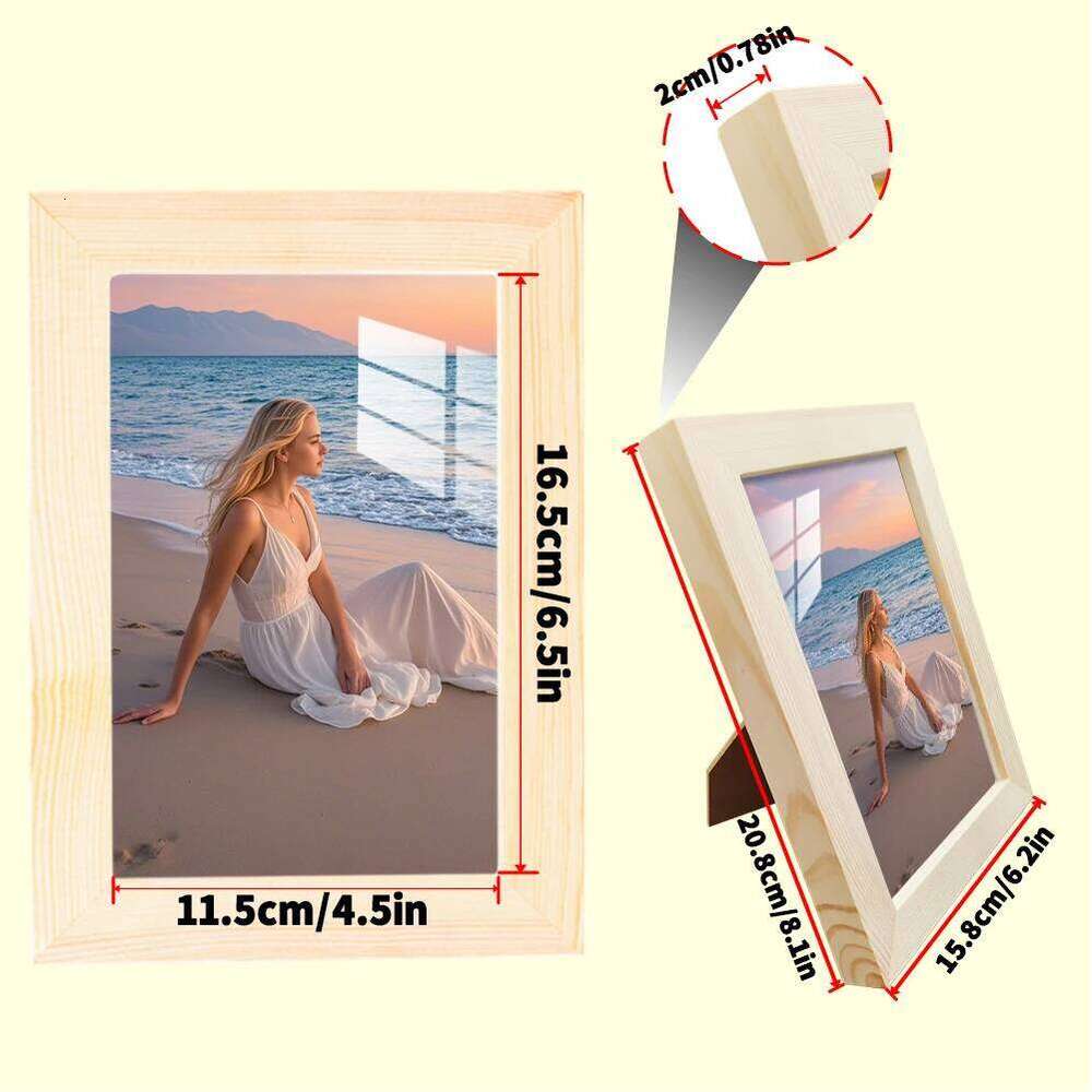 1pc Custom Photo Frame, Multiple Size Options, Can Be Wall-Mounted Picture Frames, Personalized Commemorative Gift, Home Decorations H260306