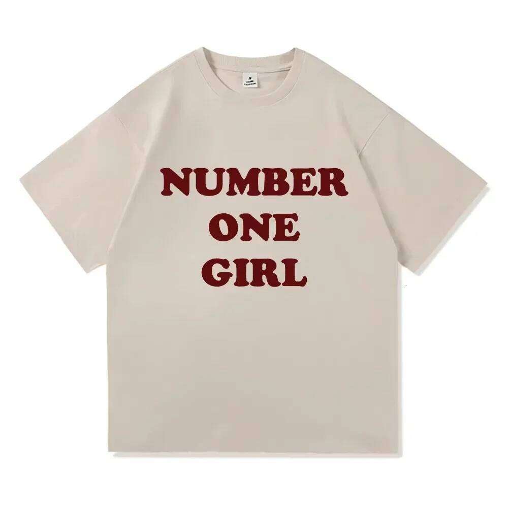 lbum ros New No1 Girl one mujer blusa alojamiento original camiseta neutral Y2K de alta calidad XJ260306