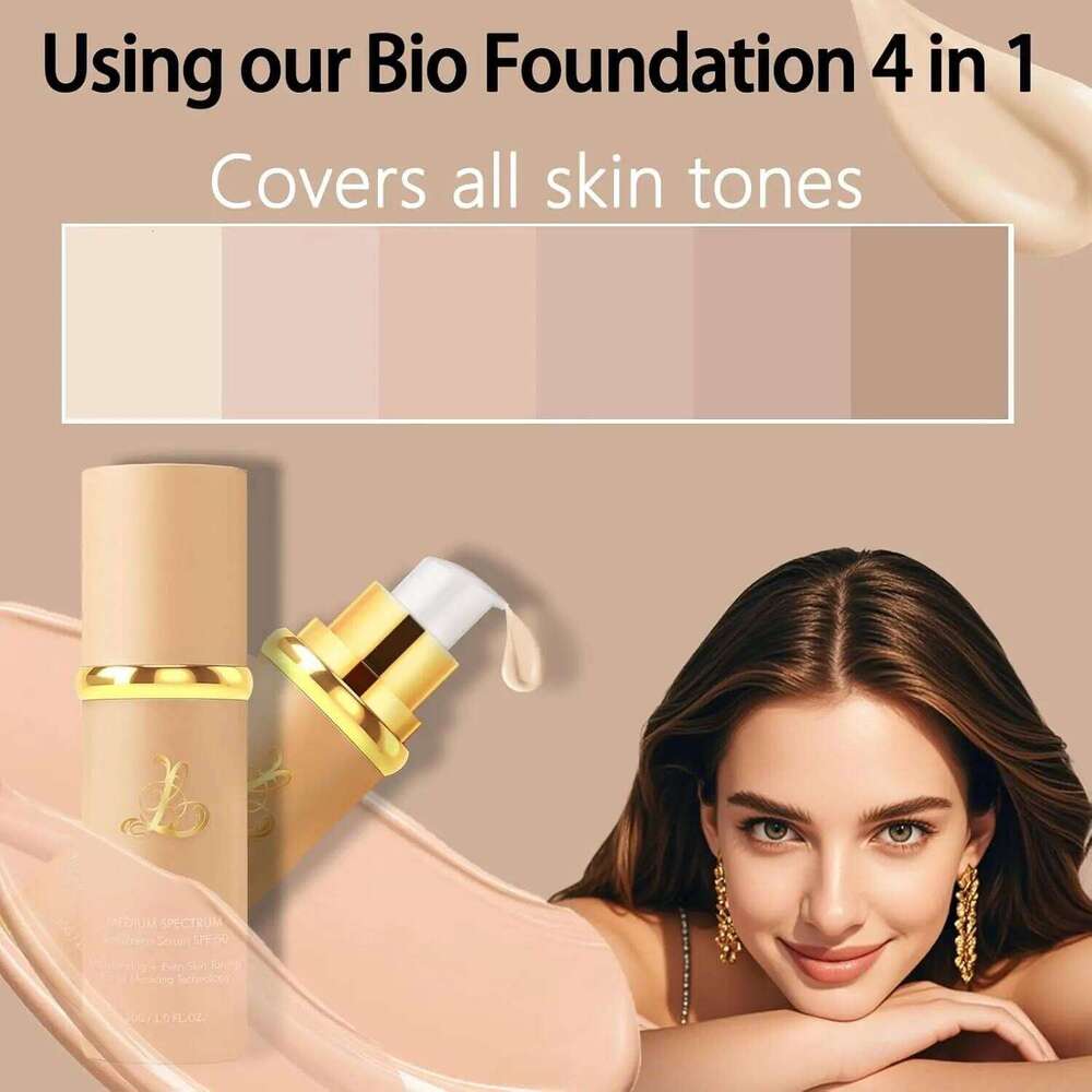 4 in 1 Hydrating Color Changing Foundation Makeup Concealer Sun Protection Longwearing & Waterproof 26L0306