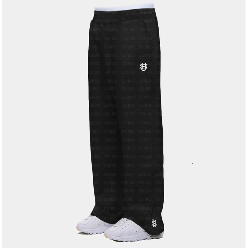 Men Sweatpants Y2k Vintage Loose Straight Pant Straight Pants Leg Zipper Embroidery Hip Hop Harajuku Casual Street Dance Trouser 260303