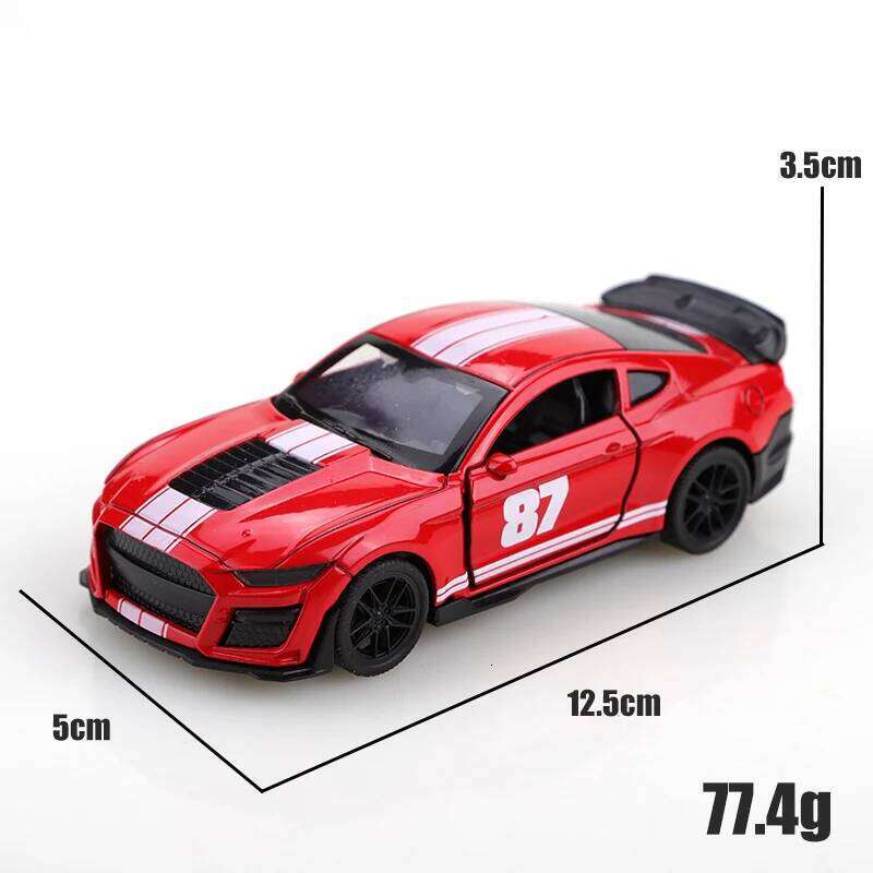 Bagged 1.36 scale realistic Mustang pull-back the best children's toy, alloy car, supercar color scheme. Z260306