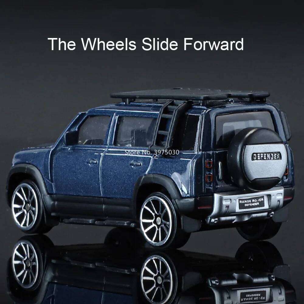 1:64 Land Rover Defender 110 Model Cars Miniature Toy Alloy Wheel Shock Absorption SUV Glide Forward Off-road Toddler Kids Gifts Z260307