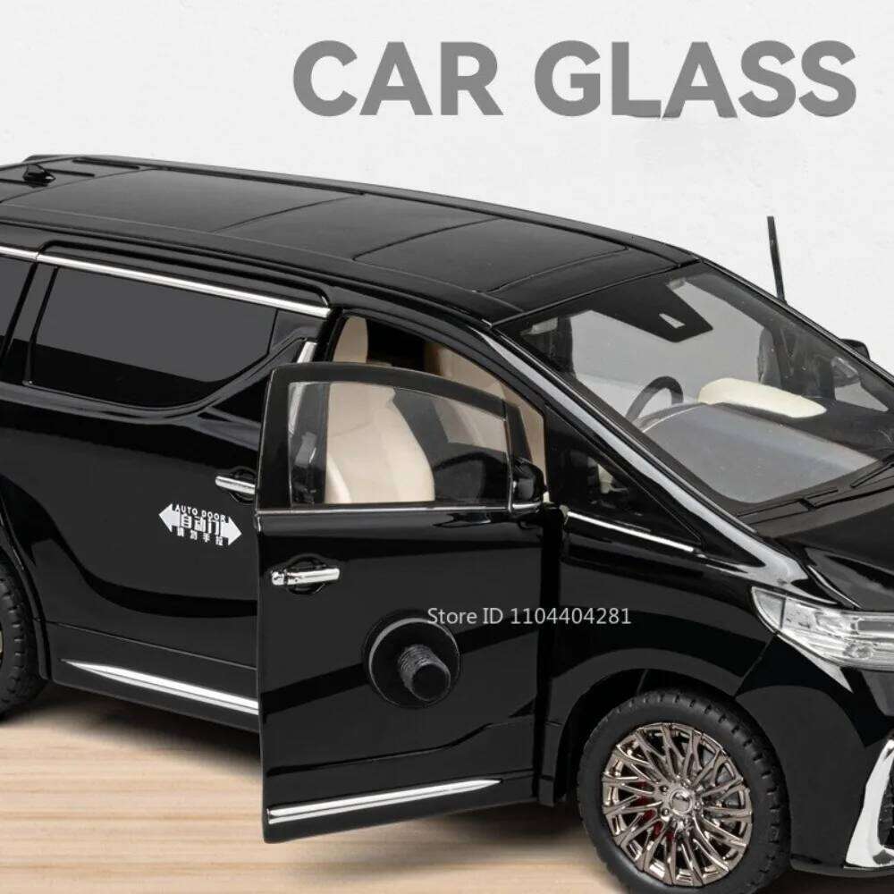 Large Size 1:18 Alloy LM300 Alphard MPV Models Diecast Car Toys 6 Doors Opened Sound Light Pull Back Vehices Adult Gift for Boys Z260306