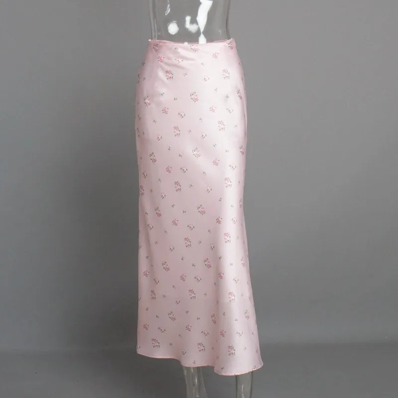 Summer Printed Fashion Long Skirt for Women High Waist Contrast Patchwork Slim Elegant Party Looks Ladies Y2k Maxi Skirt 260306