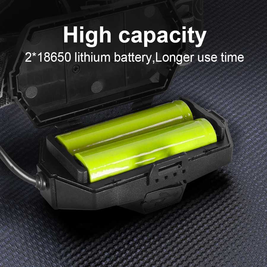 2026 High Power Headlamp 1200W LED Sensor Head Torch 18650 Rechargeable Long Range Headlight Fishing Camping Head Lantern H260307