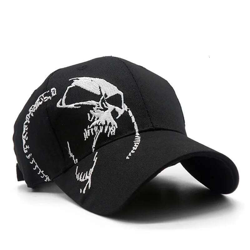 Embroidered Skull For Men Cotton Sports Baseball Caps Fashion Black Pattern Women Snapback Army Male Cap Hip Hop Bone Y260304