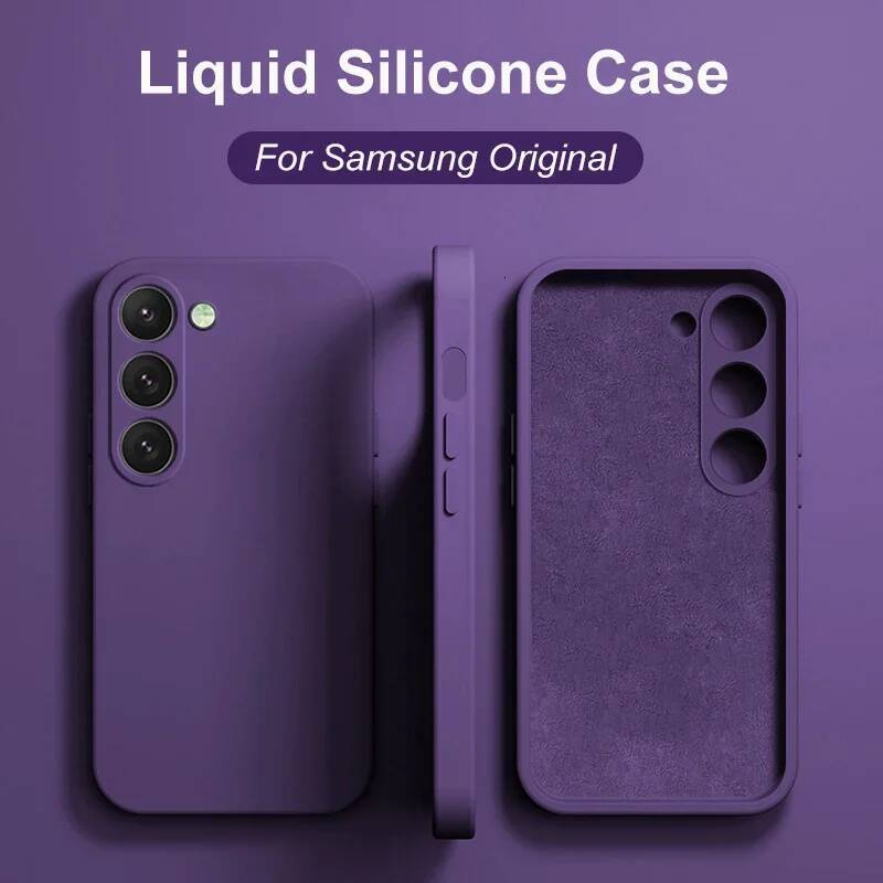 S24Plus Liquid Silicone Phone Case For Samsung Galaxy S23 S 23 S22 Ultra S24 FE S25 + Plus Soft Cover ddmysept