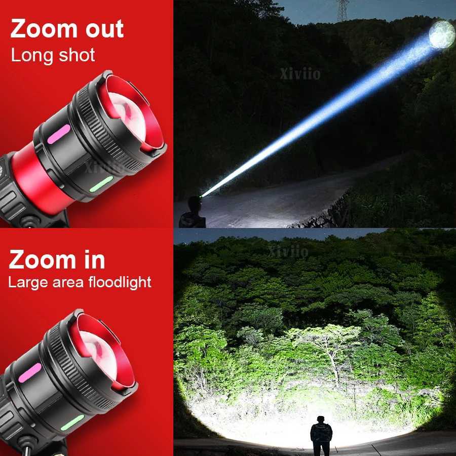 680000000LM Powerful Headlamp Led Sensor Head Flashlight Long Range Headlight Rechargeable Head Lantern Fishing Camping H260307