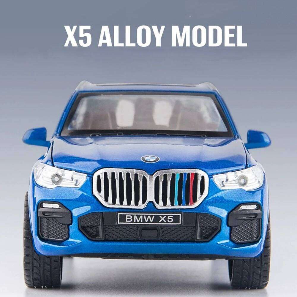 1:32 X5 M8 Alloy Models Toys Diecast Cars 6 Doors Opened with Sound Light Pull Back Rubber Tires Miniature Vehices Holiday Gifts Z260306
