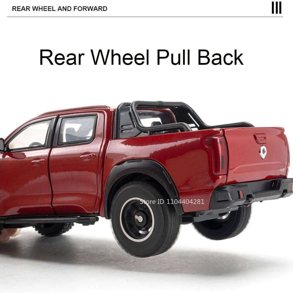 1:24 GWM POER Models Haval X-DOG Alloy Diecast Cars Toys Sound Light Pull Back Ornaments Miniature Vehices Collect Holiday Gifts Z260307