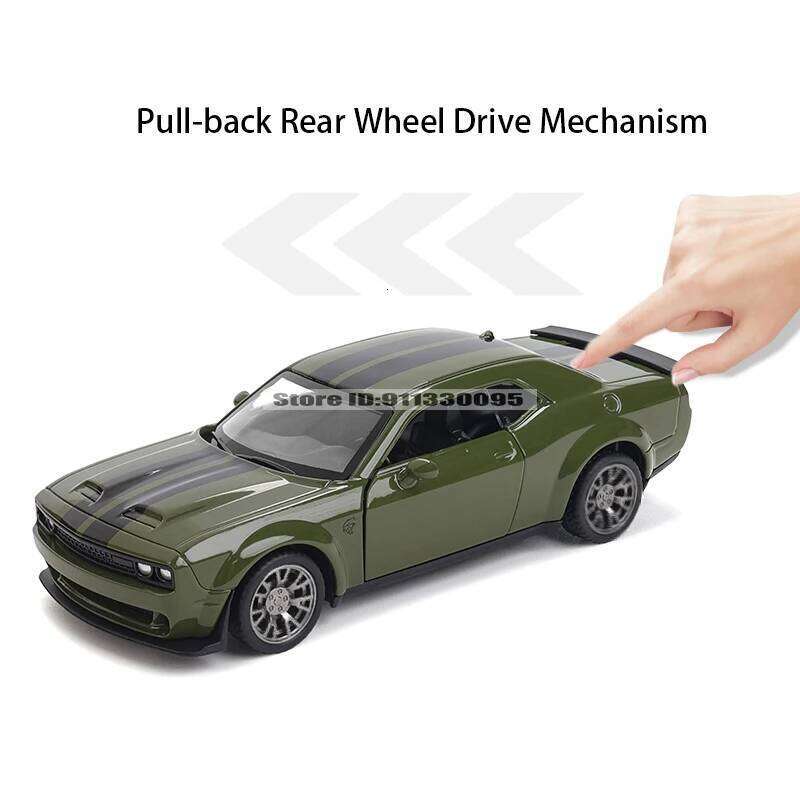 MSZ 5-inch Dodge Challenger rebound function static alloy die-casting car model collection gift toy Z260306