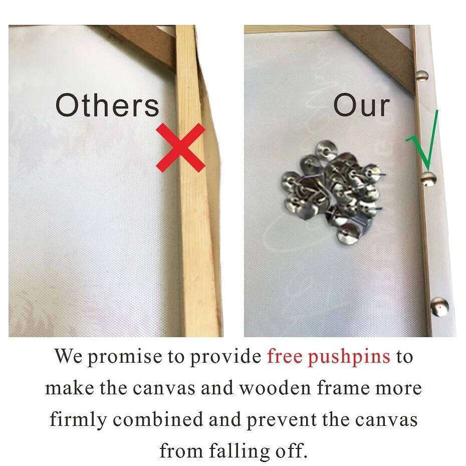 Various Sizes Natural Wooden Photo Oil Diamond Painting Frames Canvas Wood Wall Frame H260306