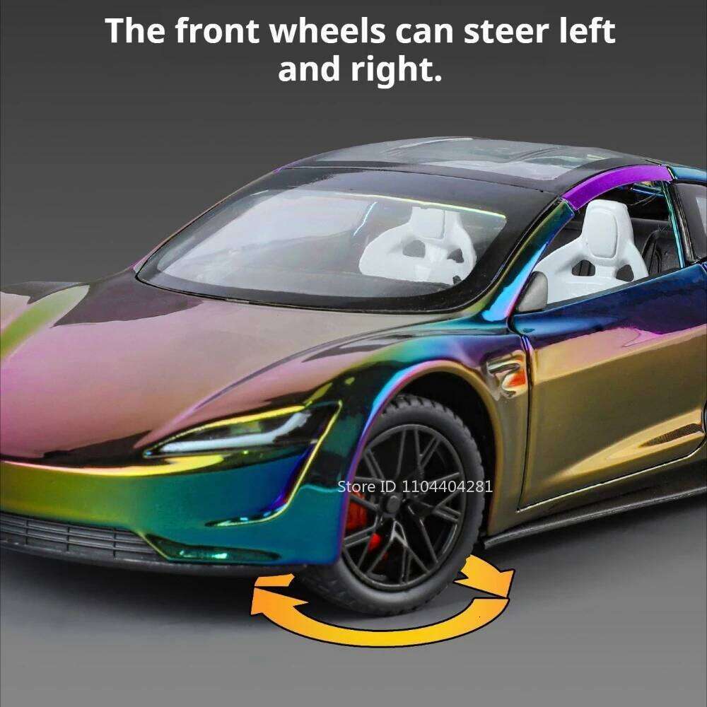 1:24 Roadster PAGANI Huayra Alloy Model Diecast Toys Sound Light Pull Back Shock Absorption Miniature Car Christmas Toy Gift Z260306