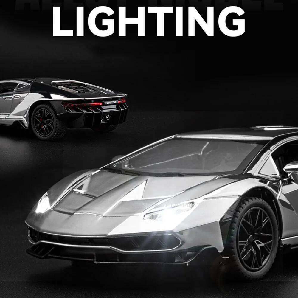 1:24 Lambor LP770 Revuelto Alloy Diecast Models Car Toy Doors Opened Sound Light Pull Back Front Wheel Steering Cars Boys Gifts Z260306