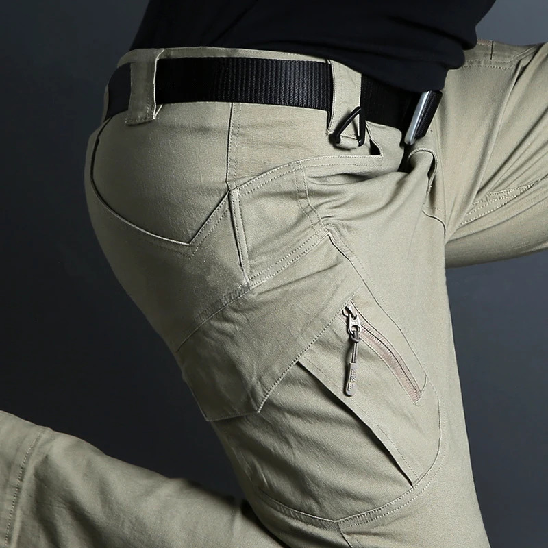 IX9 97 Cotton Men Military Tactical Cargo Pants Men SWAT Combat Army Trousers Male Casual Many Pockets Stretch Cotton Pants 260305