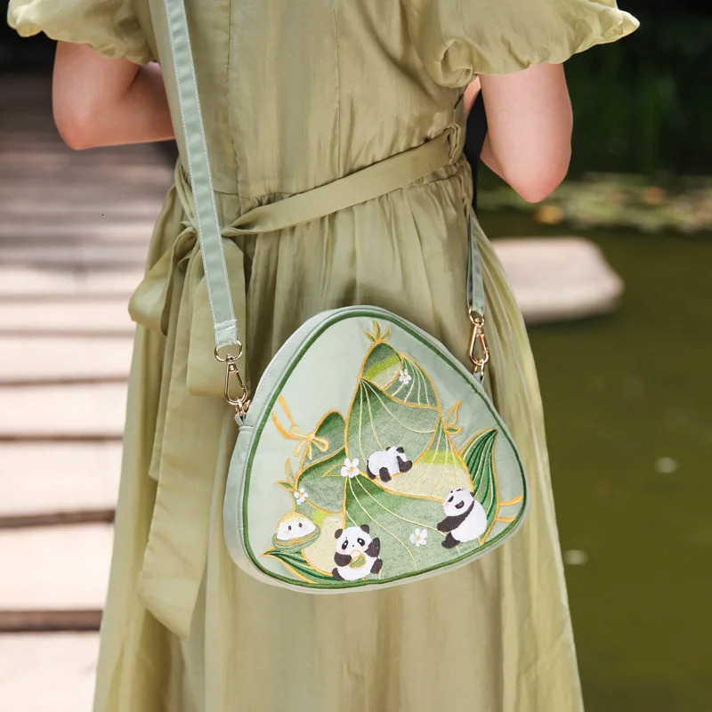 Embroidered Panda Bag Hanfu Antique Messenger Lolita Girls Mobile Phone Cute Zongzi Loong Boat Festival 260307