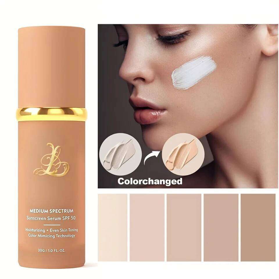 Four-in-one color-changing liquid foundation,with SPF50+ longwearing and makeup removal, no powder sticking, moisturizing 26L0306