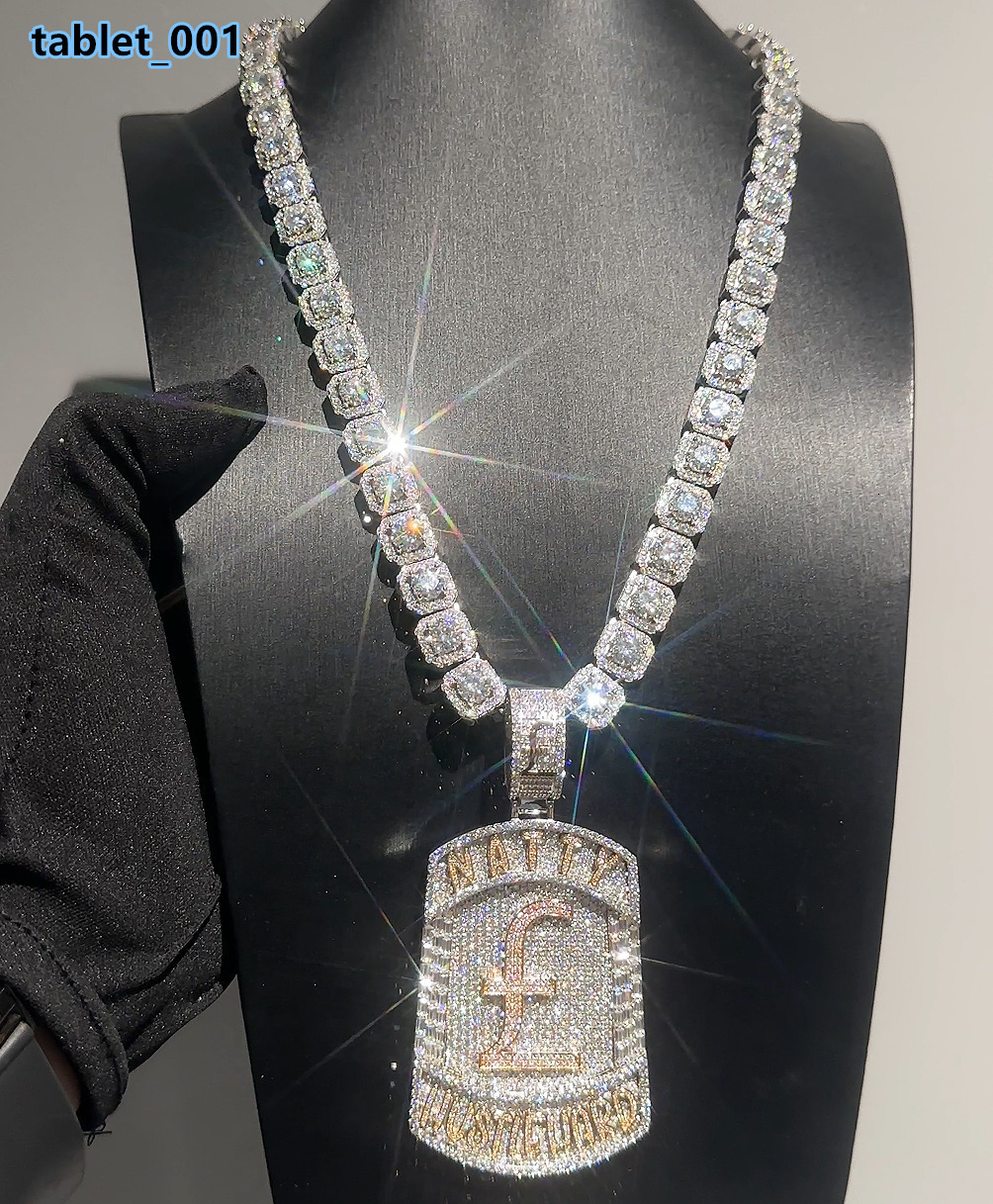 925 Sterling Silver Customized Hip Hop Moissanite Pendant Moissanite Pendant Jewelry