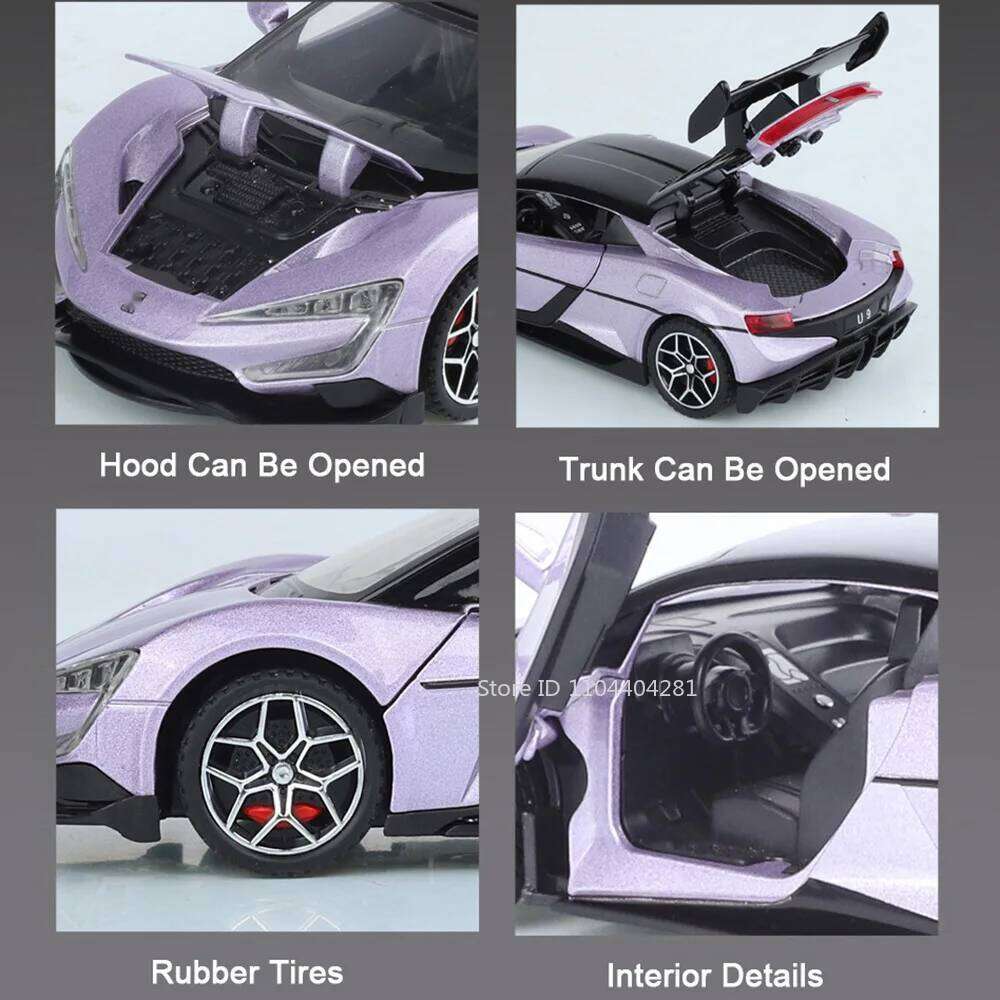 1:32 BYD Looks Up At U9 U8 Alloy Diecast Models Car Toys Sound Ligth Pull Back Doors Opened Vehcies Kids Toy Gifts Z260306