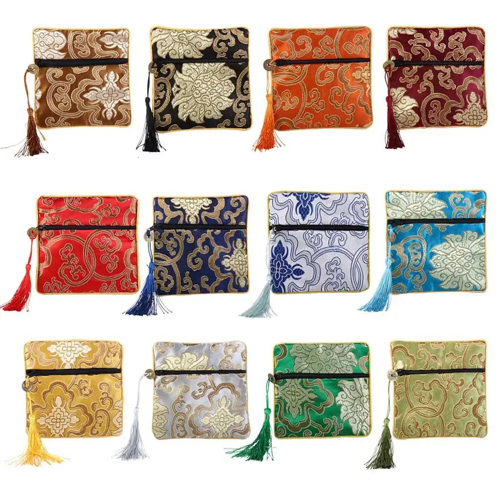 Packaging Zipper Bag Dragon Boat Festival Chinese Style Coin Purse Brocade Pouch Silk Jewelry Organizer Storage 260307