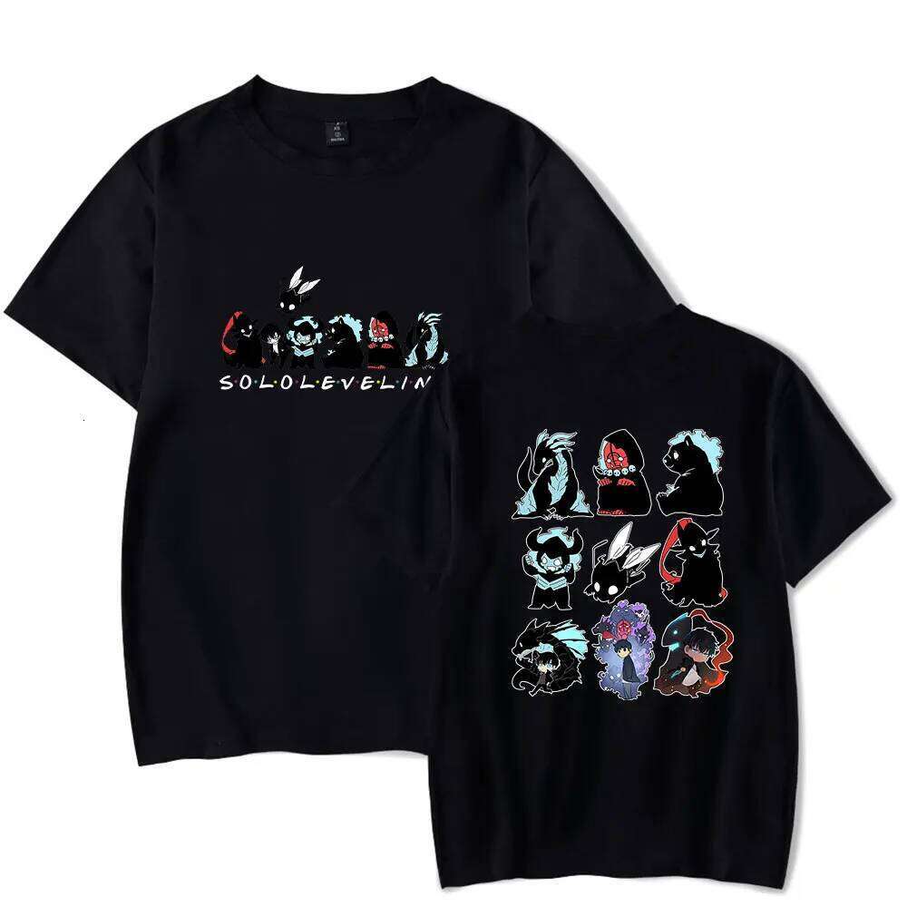 Solo Leveling Tee Merch T-shirts Cosplay Women Men Fashion Casual Crewneck Short Sleeve Streetwear T-shirt Gift Clothing New XJ260306 XJ260306