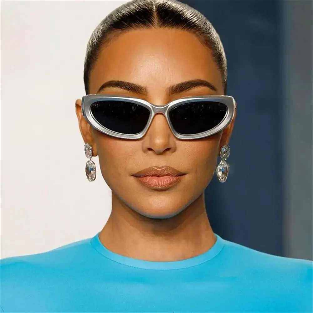Trendy Y2K Cycling Sunglasses Millennium UV Protection Sports Shades Outdoor Street Shooting Eyewear for Women Men S260304