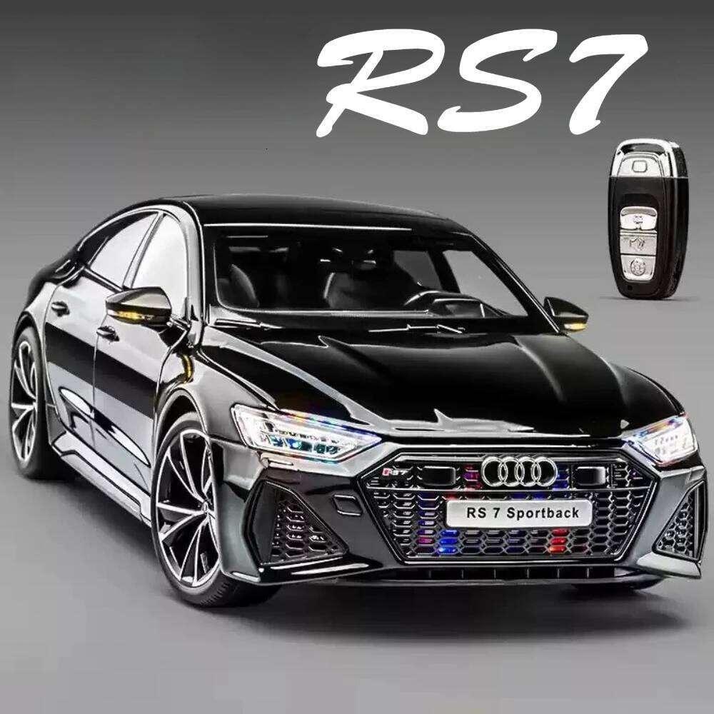 1:18 RS7 Range Rover Alloy Car Model Diecast Toy Sound Light 6 Doors Opened Shock Absorption Miniature Vehice Kid Christmas Gift Z260306