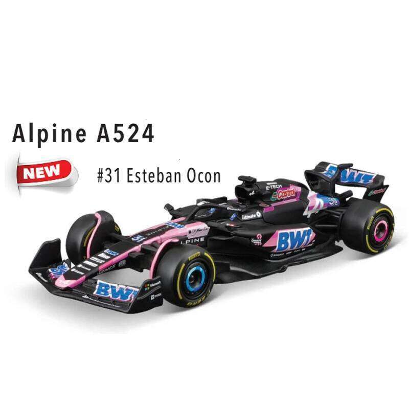 Bburago 1:43 Alpine F1 Team A525#43 2025 Alloy Car Miniature Diecast Model #10 Pierre Gasly #31 Esteban Ocon Toy Collectible Z260306