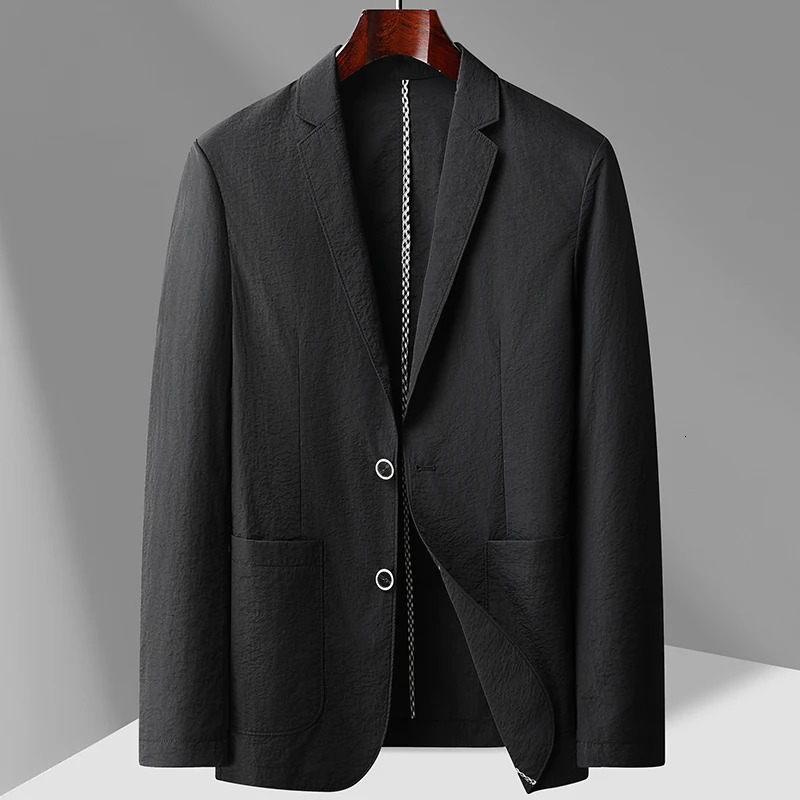 Summer thin suit mens jacket fashion handsome casual high-grade sense of light suit jacket single west sun-protective cl 260306