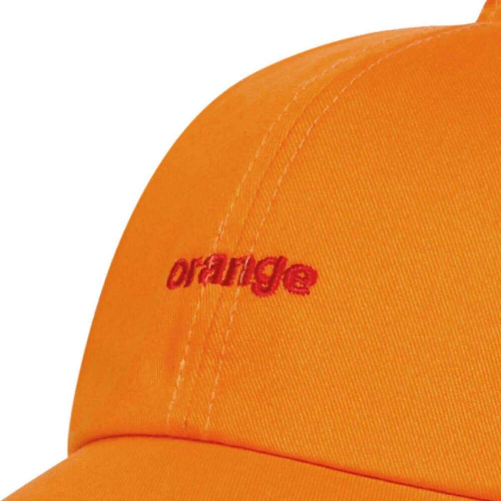 Unisex Orange Letter Embroidery Baseball Caps Spring Autumn Outdoor Adjustable Casual Hats Sunscreen Hat Sports Cap Y260304