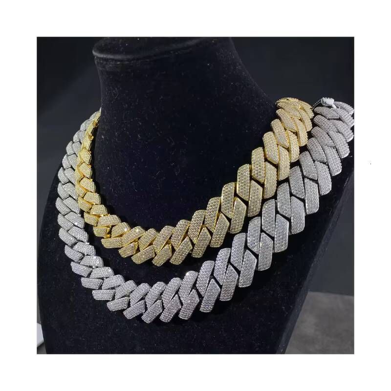 Iced Out 4rows 16mm VVS Moissanite Miami Cuban Link Chain Pass Diamond Tester GRA Hip Hop 925 Sterling Silver Bracelet