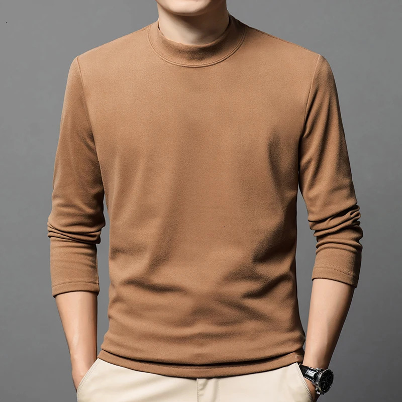 Top Quality Dralon Warm Bottom Shirt Selfheating Fashion Men TShirt Basic Turtleneck Autumn Long Sleeve Casual Tops 260302