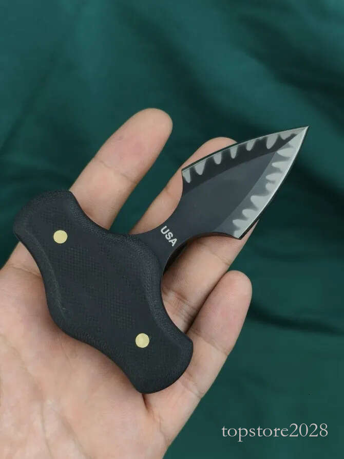 High End Fixed Tactical Knife D2 Titanium Coating pocket knife Blade Full Tang hunting knife G10 Handle Outdoor EDC Pocket Knives With Kydex