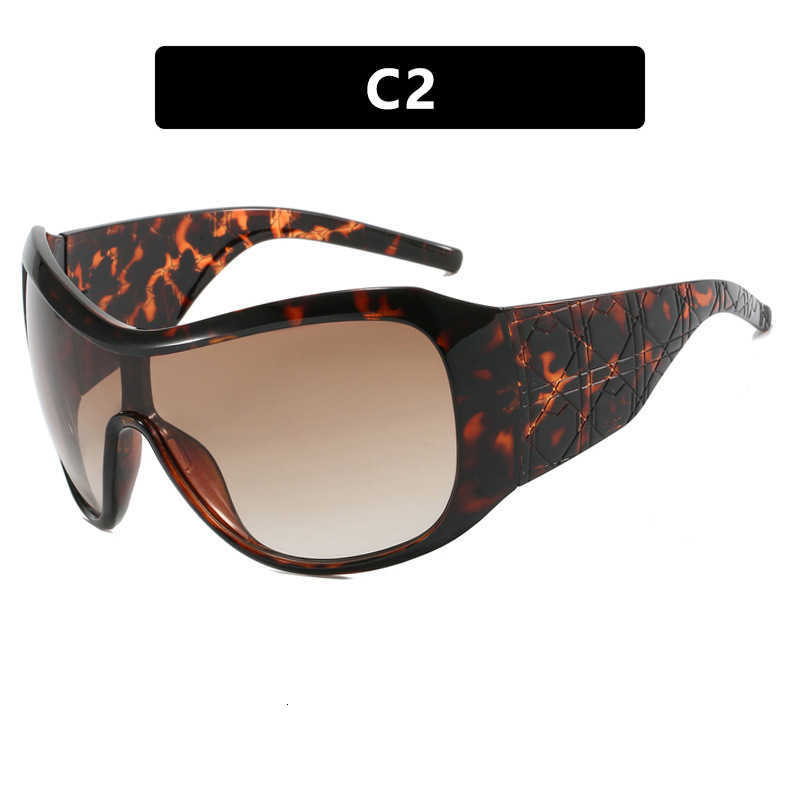 Oversized Frame Face Shield Sunglasses Outdoor Y2K Trendy Fashion Sunglasses UV Protection Sports Sunglasses S260304