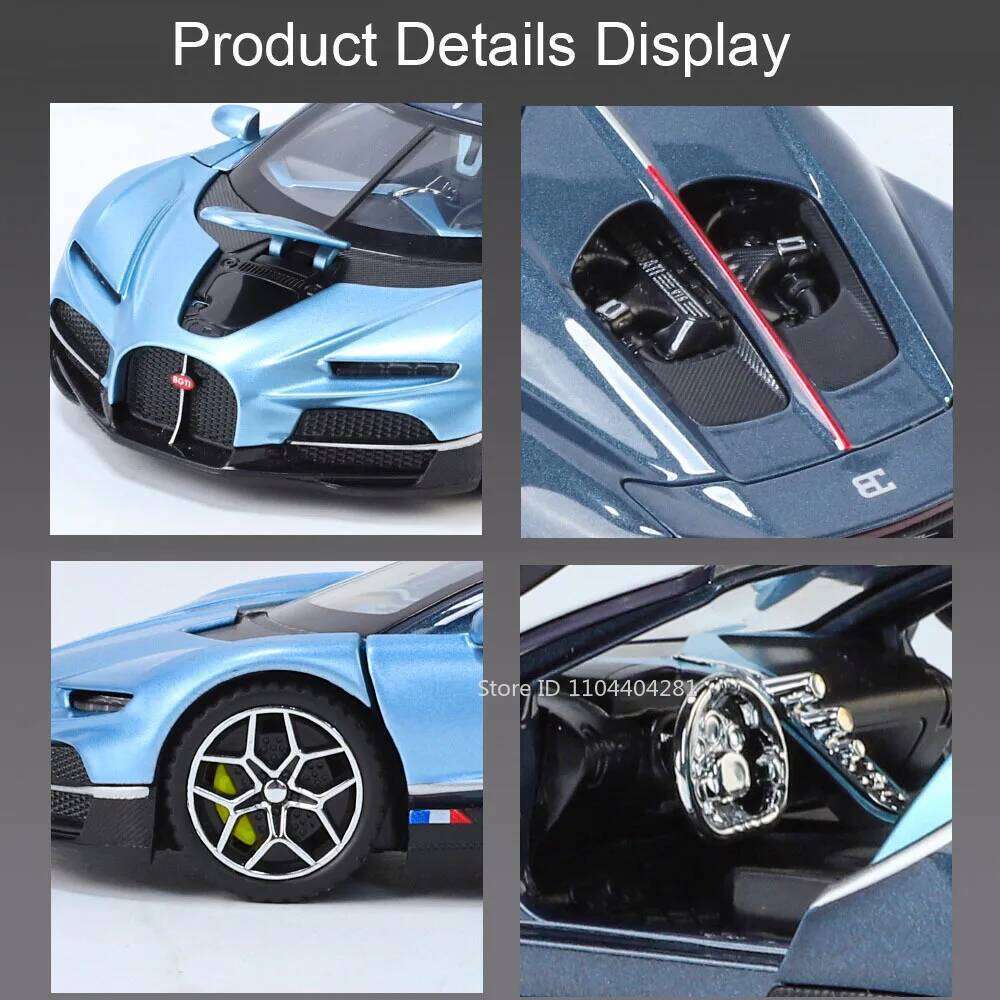 1:32 Tourbillon Bolide Alloy Diecast Sports Car Model Toys Sound Light Pull Back Doors Opened Miniature Vehices Adult Boys Gifts Z260307