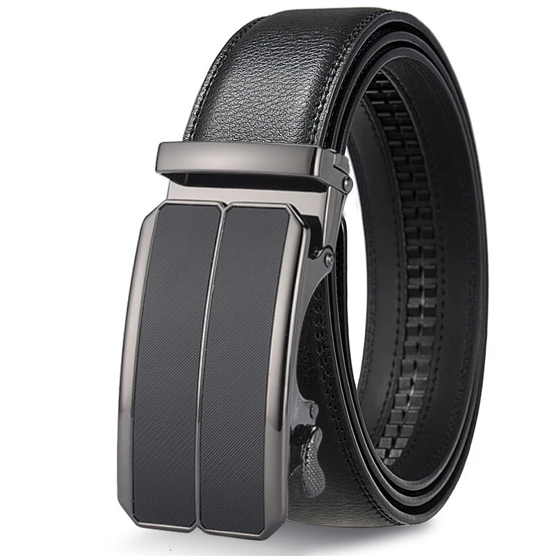 Mens Automatic Belt Adjustable Ratchet Belt for Men Brown/Black High-Quality Genuine Leather Belt Business Casual Belt for Men 260302