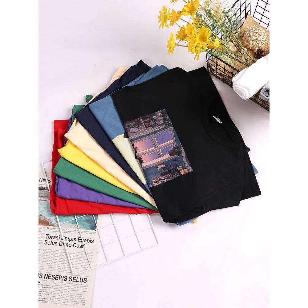 Let'S Fly Love Balloons Prints Womens T-Shirt Soft Breathable Short Sleeve Street Hip Hop Trend Tops Casual Female Tee Clothing XJ260306 XJ260306