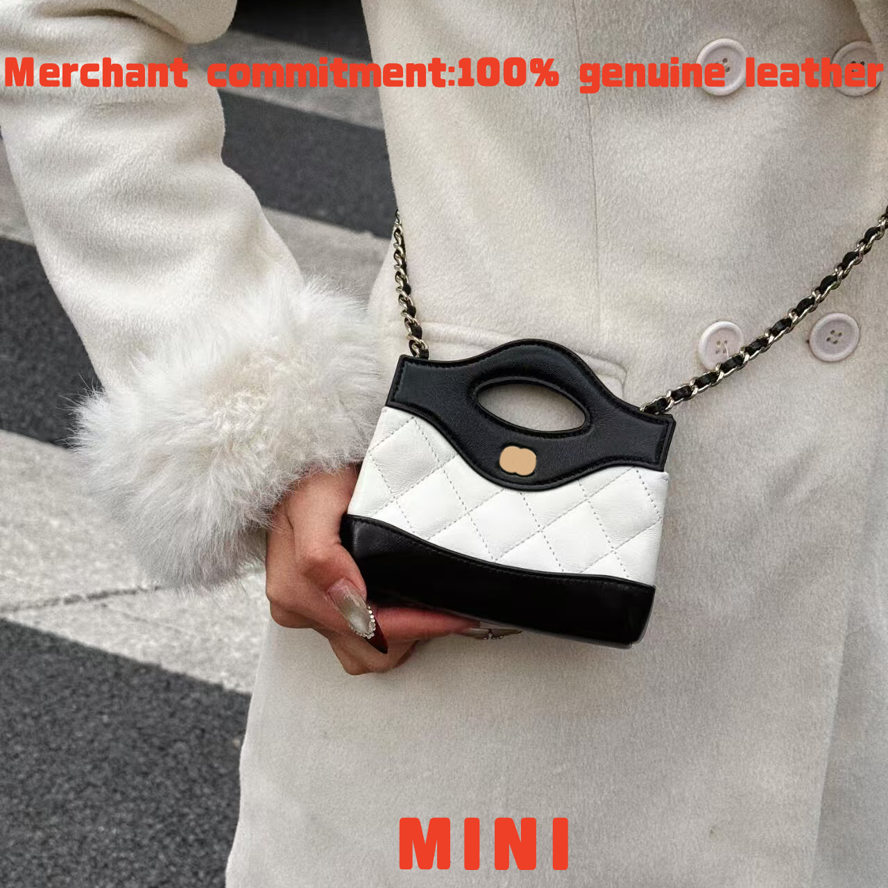 10A Designer Bag Mirror Quality 24S Style New Mini 31 Bag Genuine Leather Women's Bag Oil Wax Sheepskin Nano Chain Crossbody Bag Original Leather quilted leather