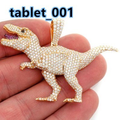 Customized Stylist 925 Silver Hip Hop Moissanite Diamond Pendant VVS with Dinosaur Designed Jewelry