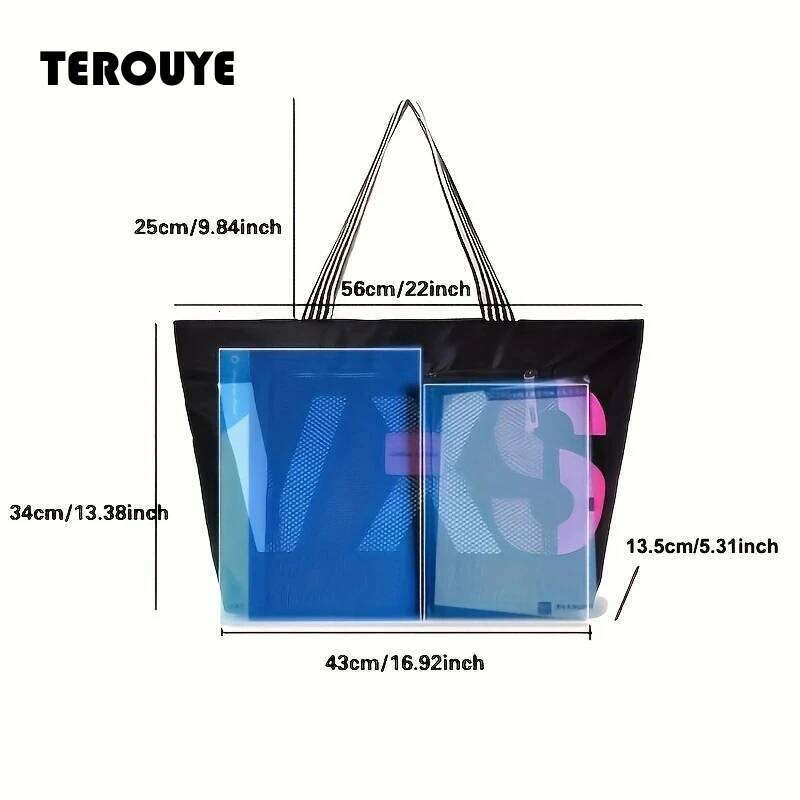 Aliwood 2026 New Arrivals Letter Women Shoulder Bags Trendy Waterproof Tote Beach Bag Large Capacity Female Travel Shopping Bags TEROUYE
